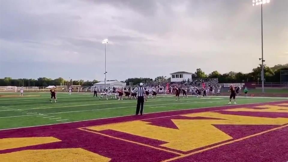 Ross punts to the badin rams