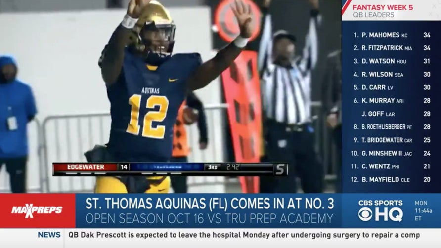 Steve Montoya and Zack Poff join Todd Grisham on CBS HQ and break down what to expect from No. 3 St. Thomas Aquinas (FL) as it begins its 2020 season.