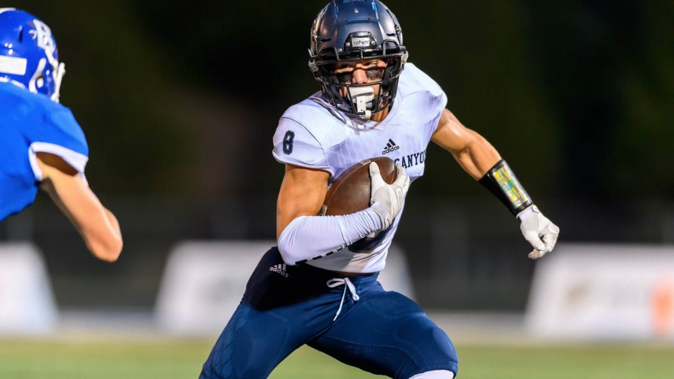 High school football's leading receiver - Corner Canyon's (UT) Noah Kjar