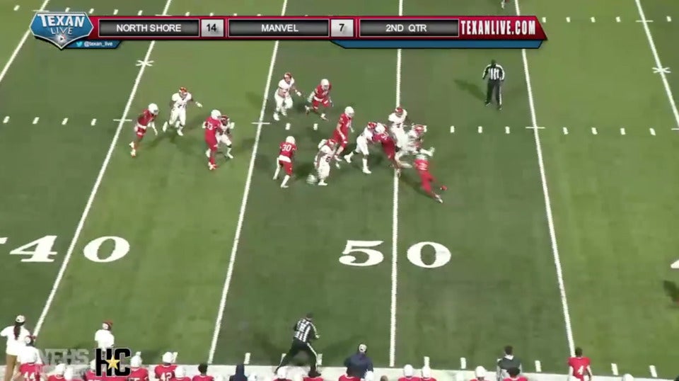 Texas A&M commit Shadrach Banks hurdles defender and scores touchdown