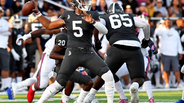 Senior highlights of Clemson's DJ Uiagalelei at St. John Bosco (CA). He was named to co-Player of the Year after leading the Braves to a national championship throwing for 4,225 yards and 48 touchdowns. He also rushed for 400-plus yards and eight scores.