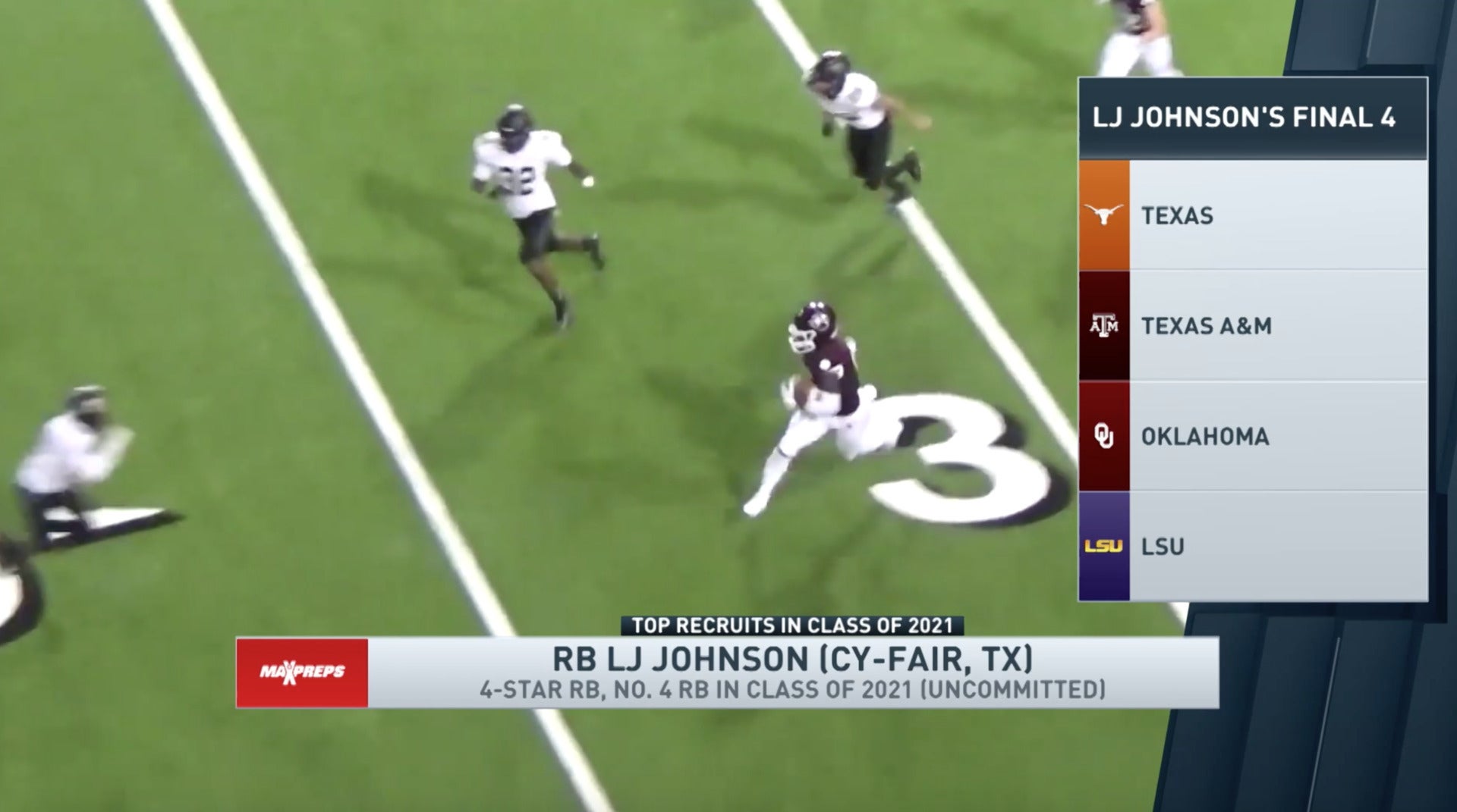 Cy-Fair's 4-star running back L.J. Johnson // Top 50 player overall in Class of 2021