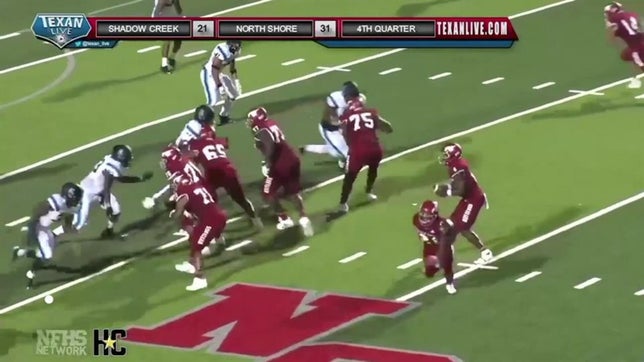 Dematrius Davis of North Shore (Houston, Texas) is the 2020 MaxPreps Texas High School Football Player of the Year.