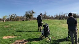 Nicholas Fissore chips on to the green