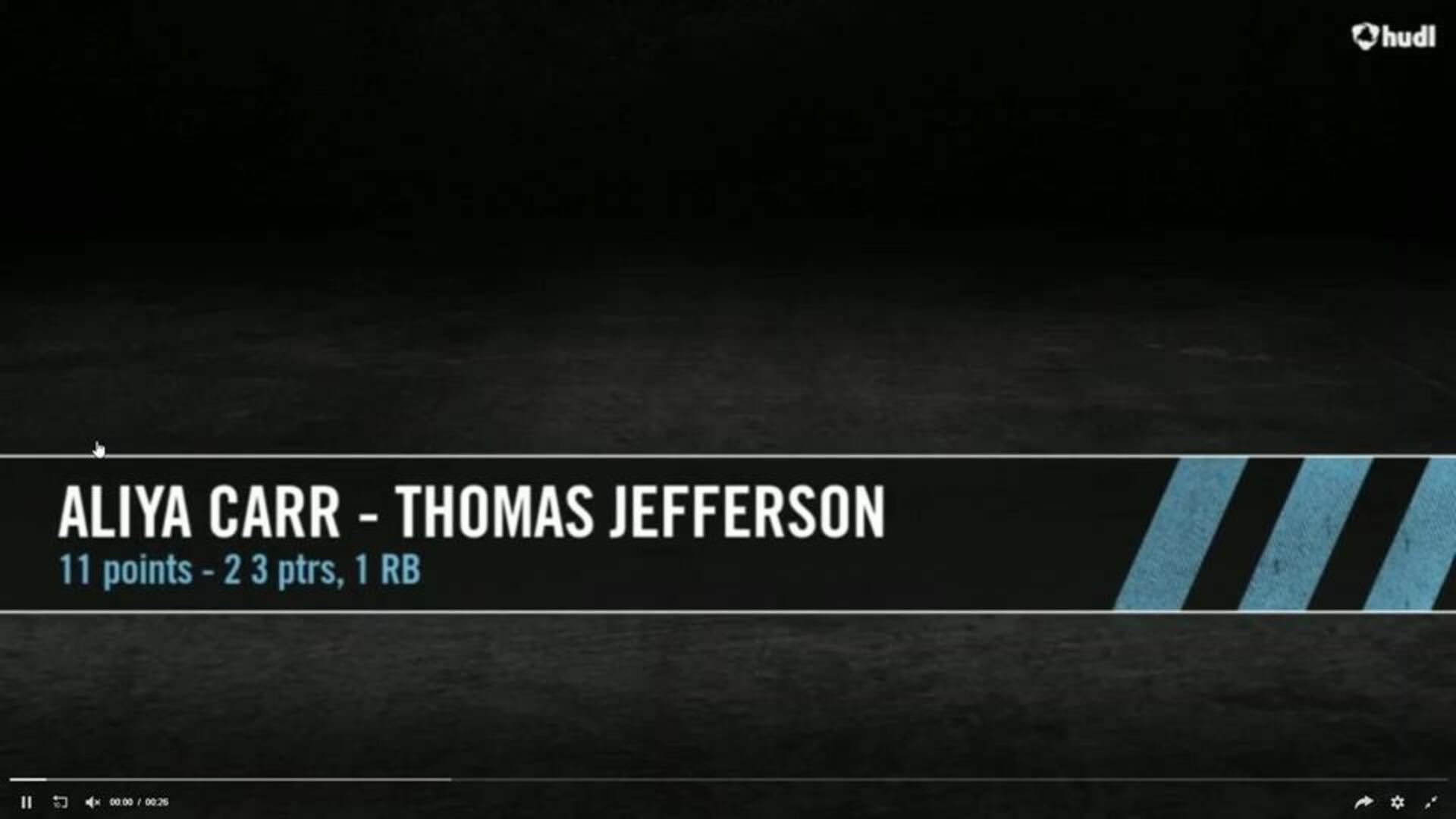 Aliya Carr - 11 pts vs. Woodrow Wilson