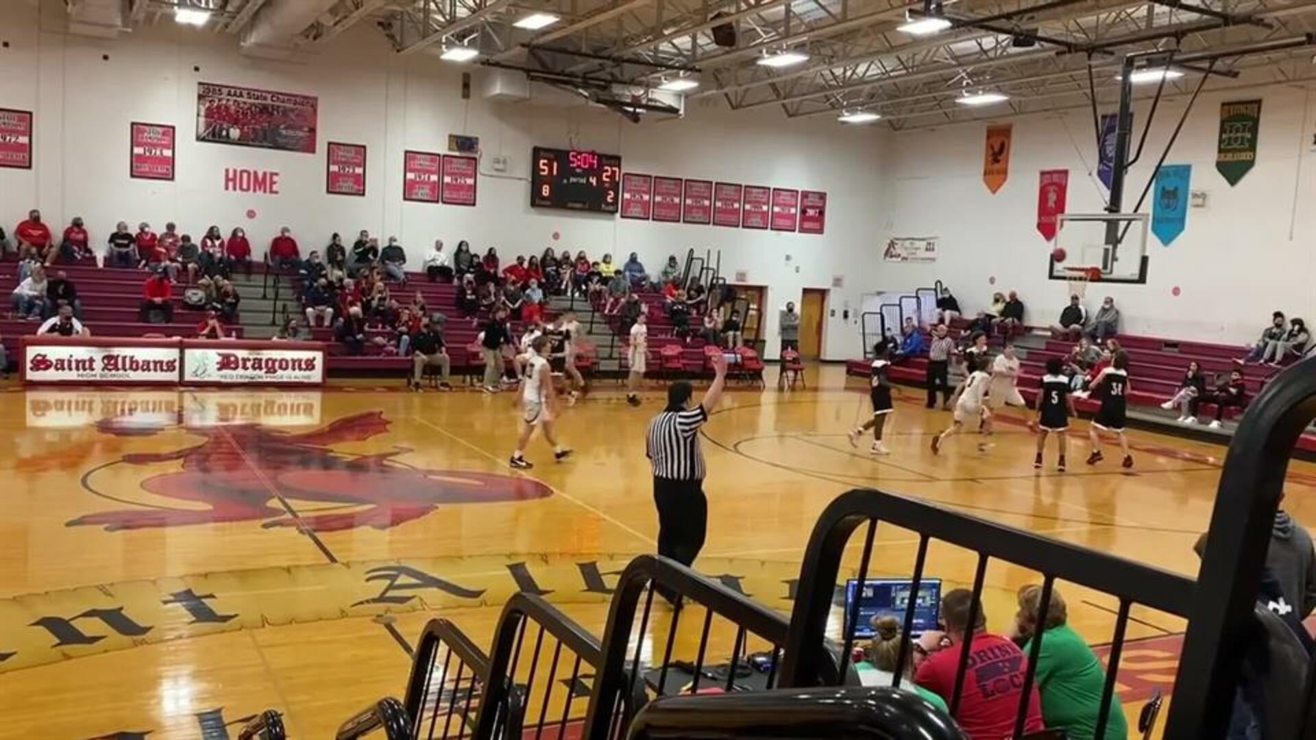 Ryan Smith #33 Recovers Rebound & Drives To The Basket For 2 Points