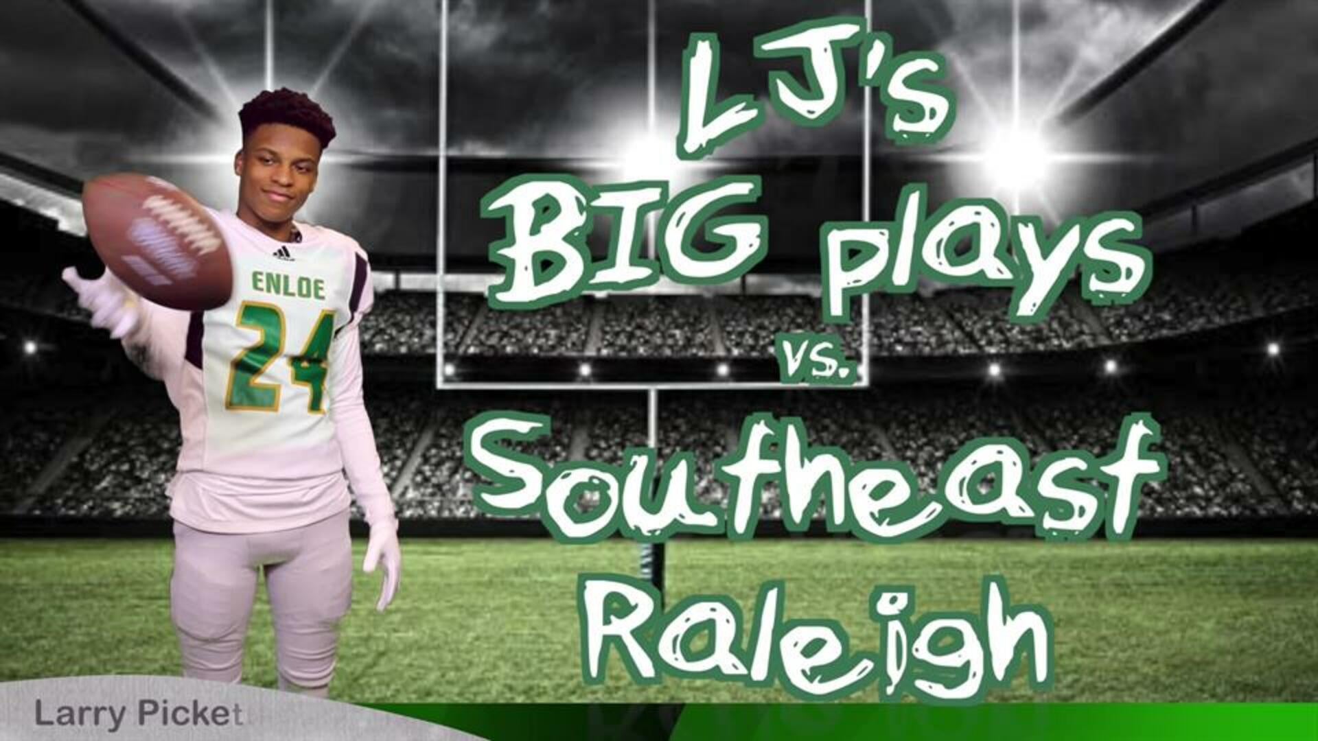 Larry Pickett Jr secures another Interception! Now ranked #3 in the state!