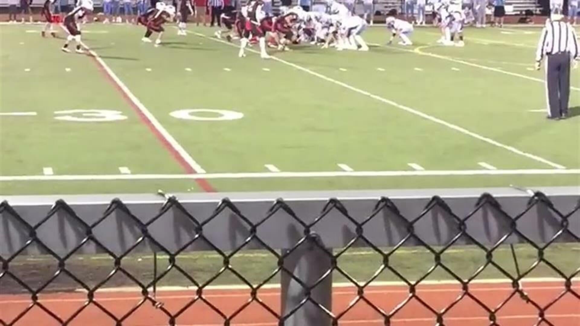 Holliston's Schneeloch TD on fumble return vs. Medfield