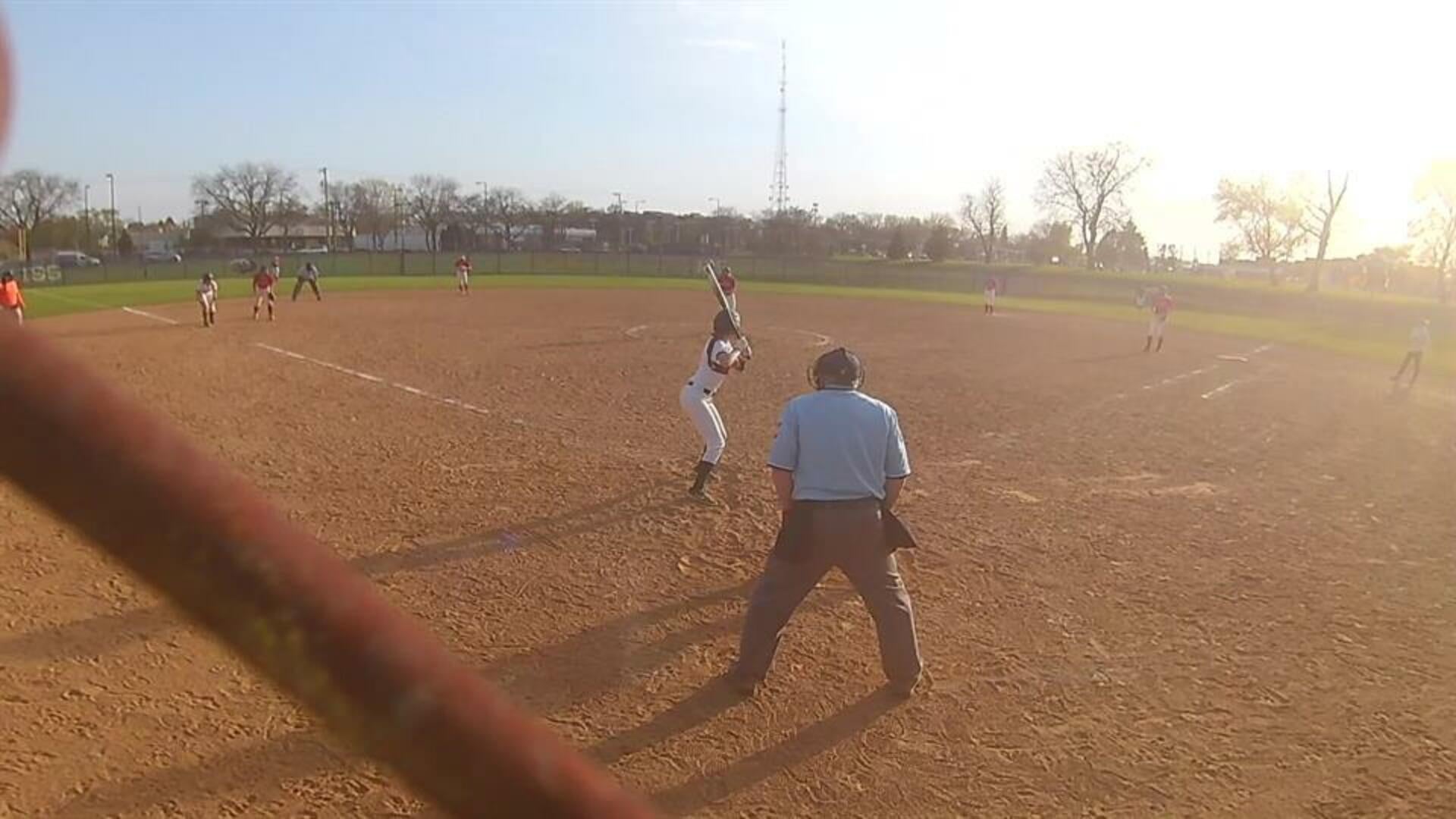 #21 Olivia Genthner blasts a Triple to score in a run for BG!