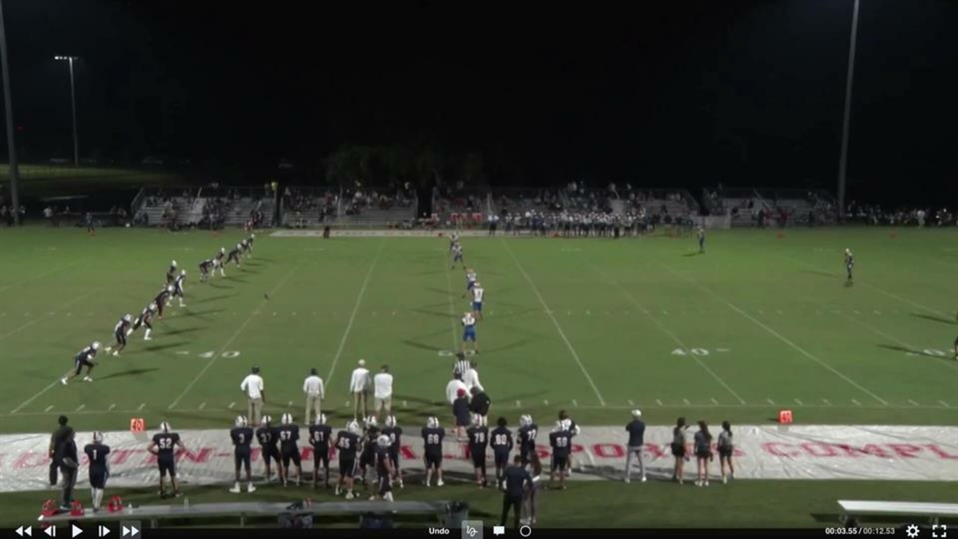 Oliver Cowin kicking against The First Academy
