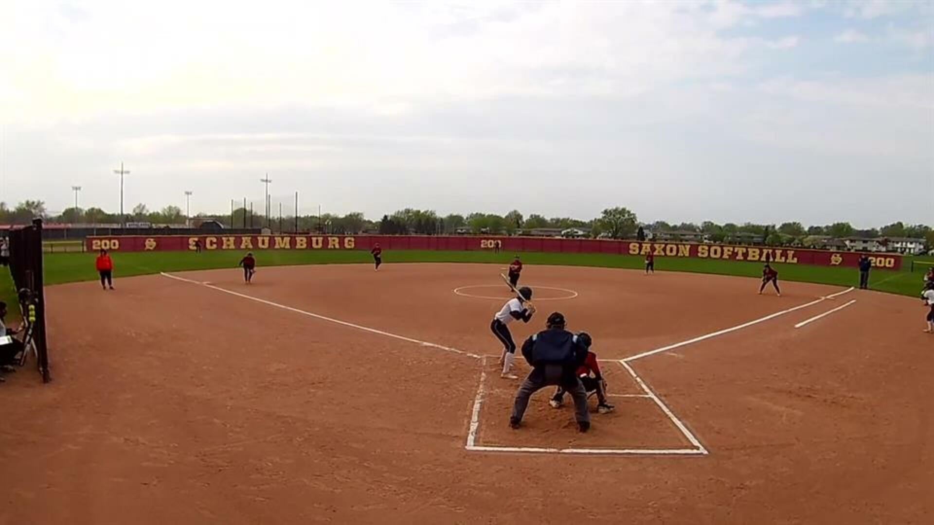 #11 Jenna Kosnoff - Pitcher/SS drives a shot off the top of the fence for a stand up double!