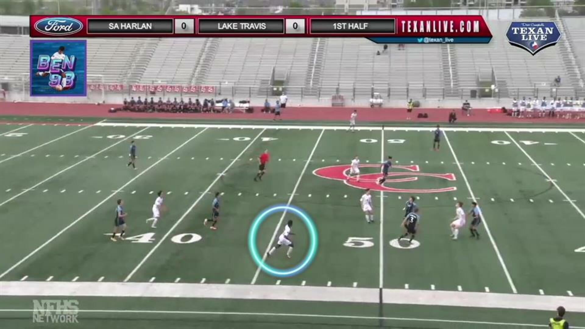 Ben attacking play 1: LTHS vs Harlan (Regional semi finals)