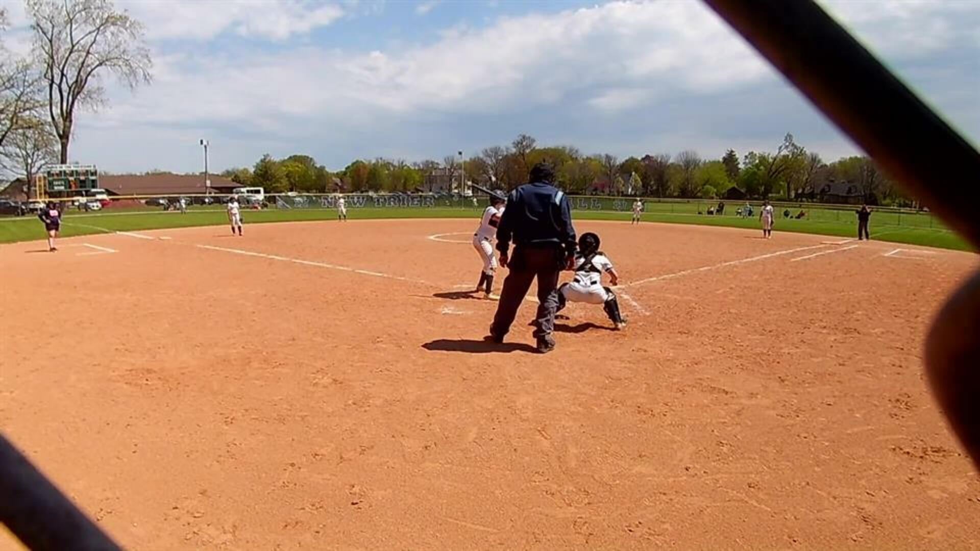 #23 Hannah Hull C/3B with her second bomb vs New Trier!  #NoDoubter2