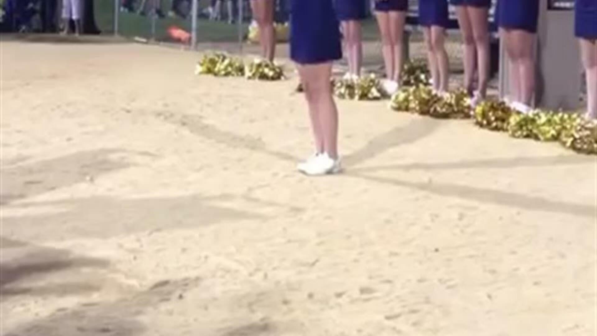 Olivia takes a tumble during the Playoffs!