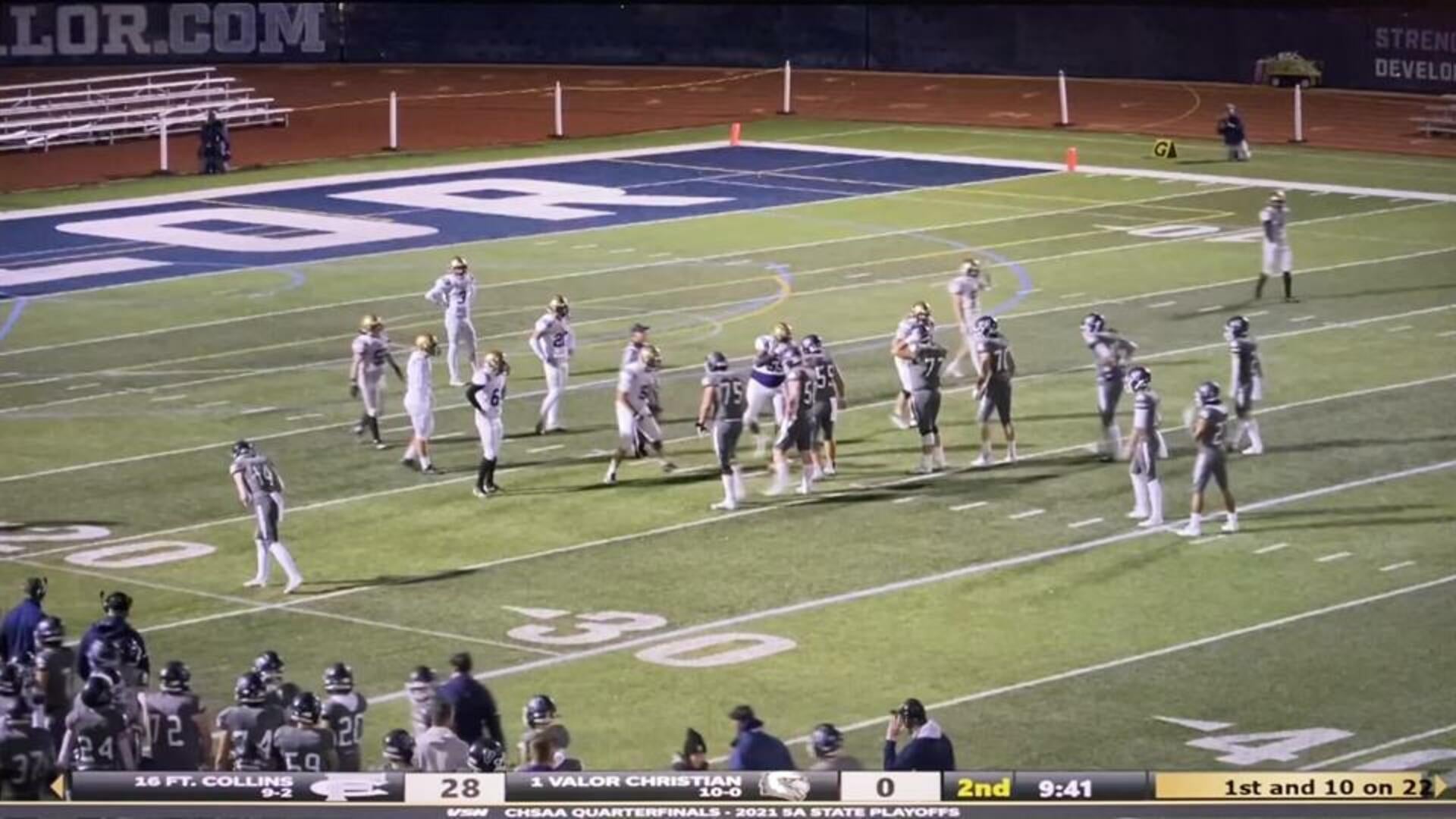 Josh Hall (#14) 23rd touchdown reception against Fort Collins in Playoffs