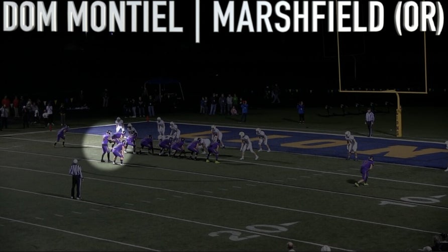 Senior season highlights of Marshfield's (Coos Bay, OR) starting quarterback Dom Montiel. He finished the season with over 3,500 yards passing and 50 touchdowns while leading the Pirates to the 4A state title.