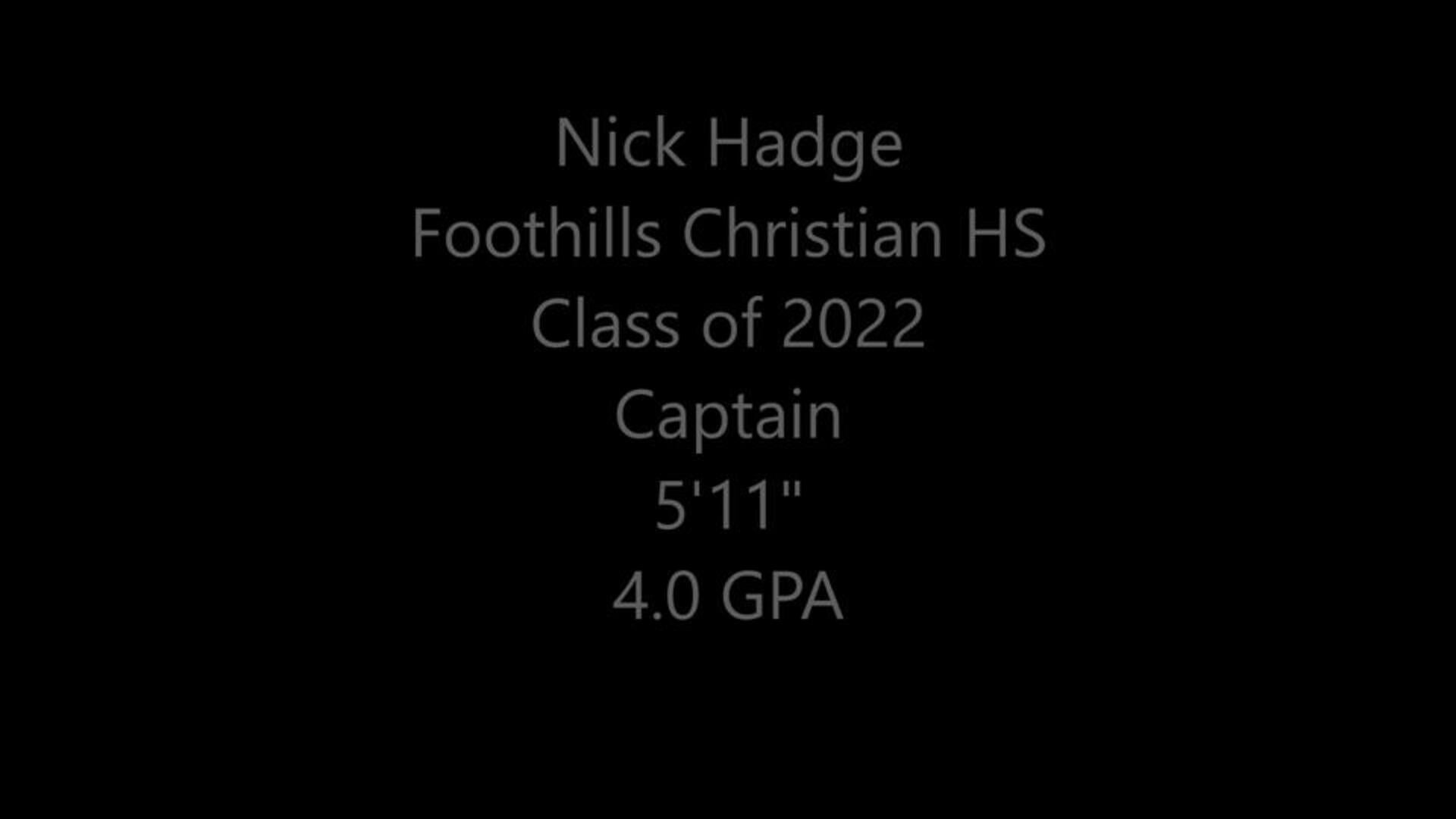 Nick Hadge: 25 PTS - (3) 3PT - 12/27/21