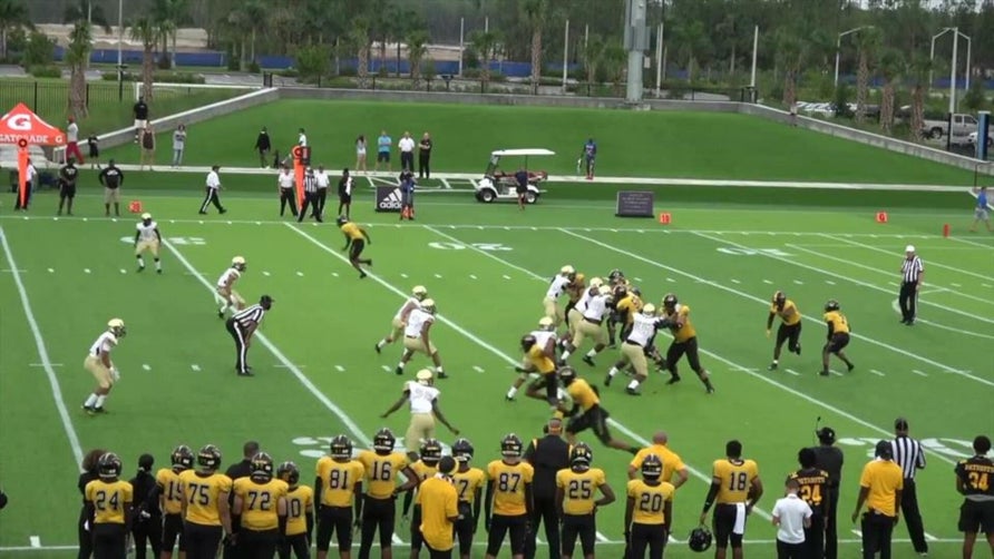 Junior season highlights of American Heritage's (Plantation, FL) five-star wide receiver. He had to play quarterback once the starter got hurt early in the season and finished the year with 604 yards passing and seven touchdowns to go with 649 total yards (308 rushing, 341 receiving) and four total touchdowns.