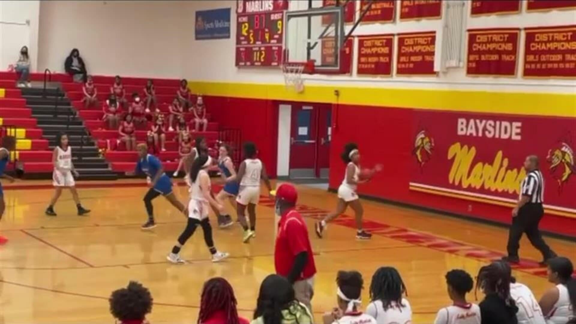 Mya DeCastro halfcourt 3-pointer at the buzzer