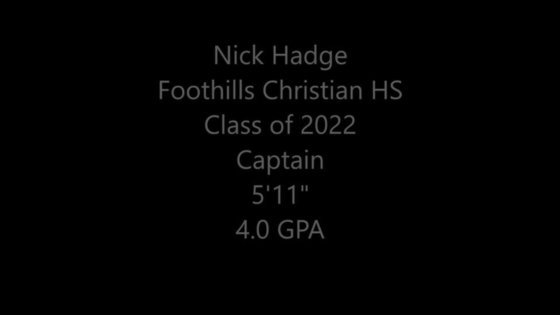 Nick Hadge: 29 PTS - (4) 3PT - vs Carlsbad - CIF Playoffs - 2/16/22