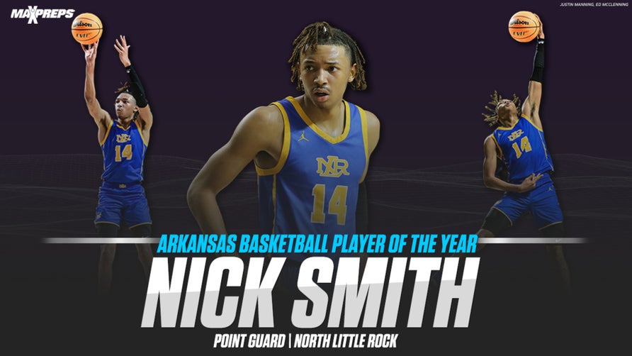 5-star Arkansas signee averaged 26.5 points, 8.0 rebounds and 7.3 assists to lead North Little Rock to its second consecutive state title.