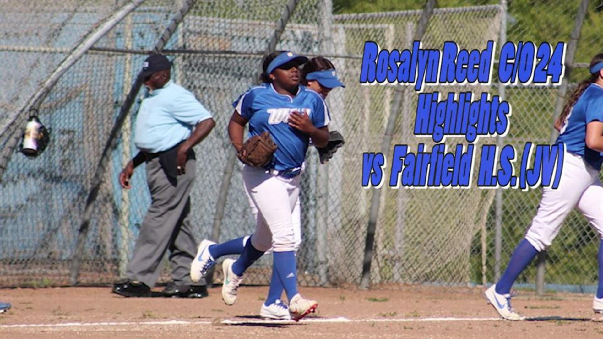 Rosalyn Reed Highlights vs Fairfield Gm.1