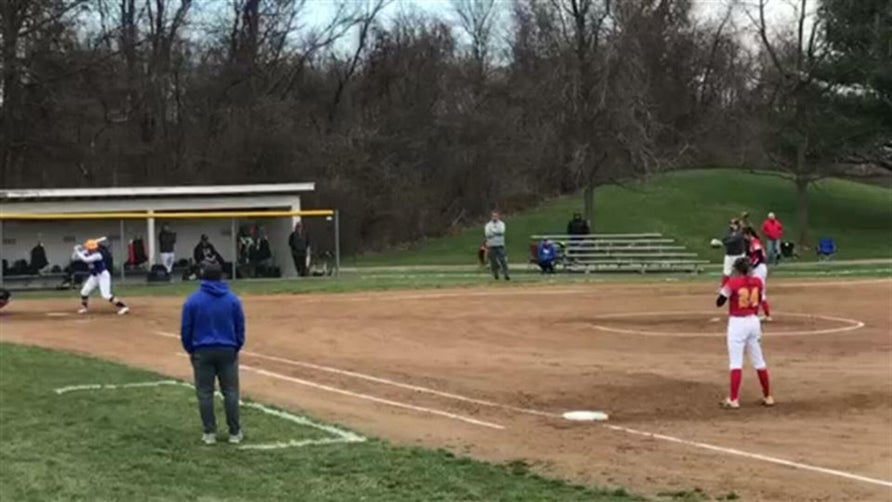 Sophia Doherty's first freshman/varsity homerun against N. Catholic