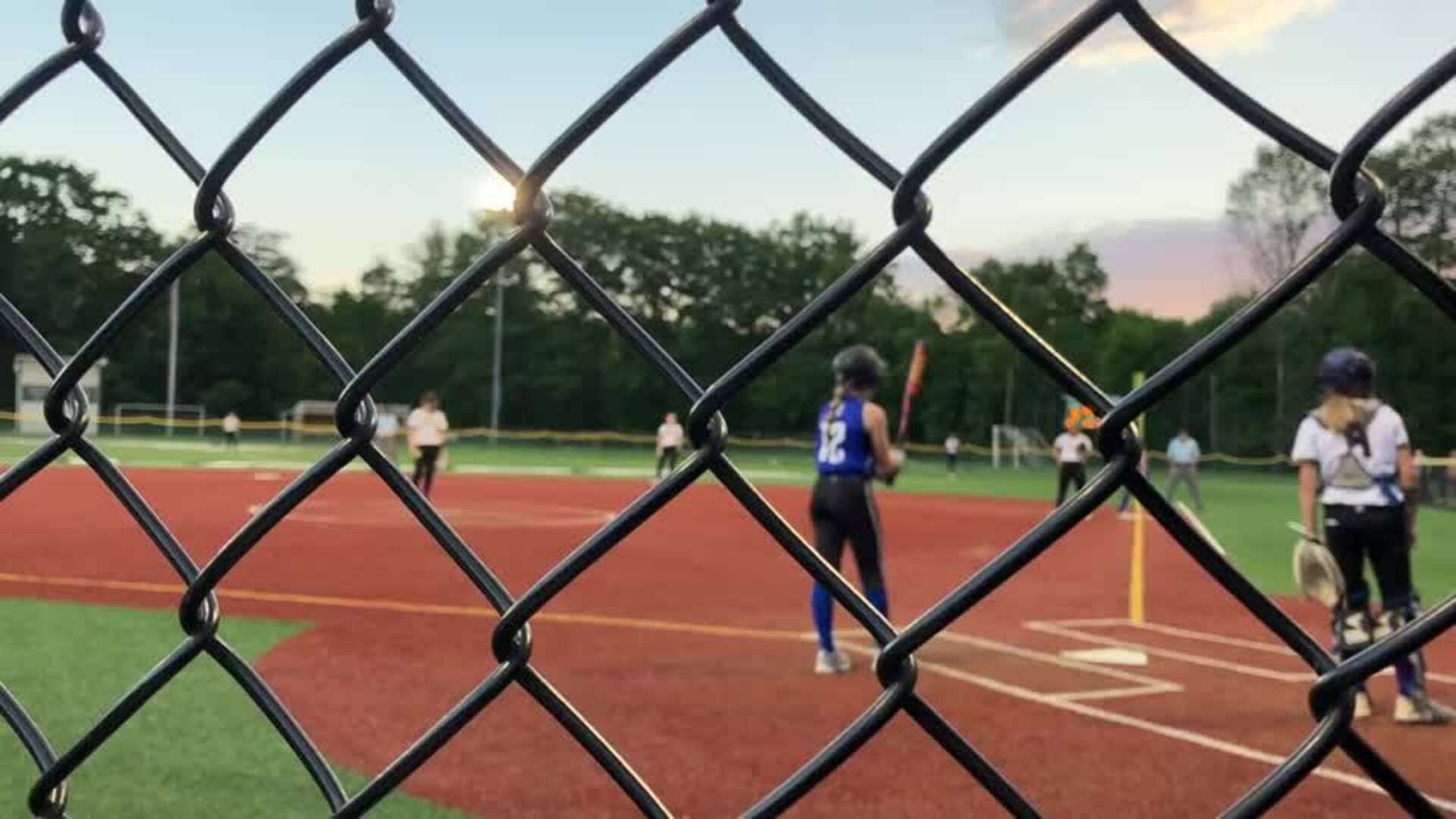 Burgess Lines a Single into Center Field