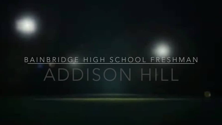 Addison Hill started Varsity at Bainbridge High School as a freshman and plays travel ball for Warner Soccer/ASG on the '05-'06 teams as a an '07.
Freshman 2022 High School Stats: GS=15, PS=24, Goals=10, Ast=4 
Nat. Rank/GA Rank: 1,161/160
Positions: forward, midfielder
Jersey #3
Birthday: March 5, 2007
Class of 2025
