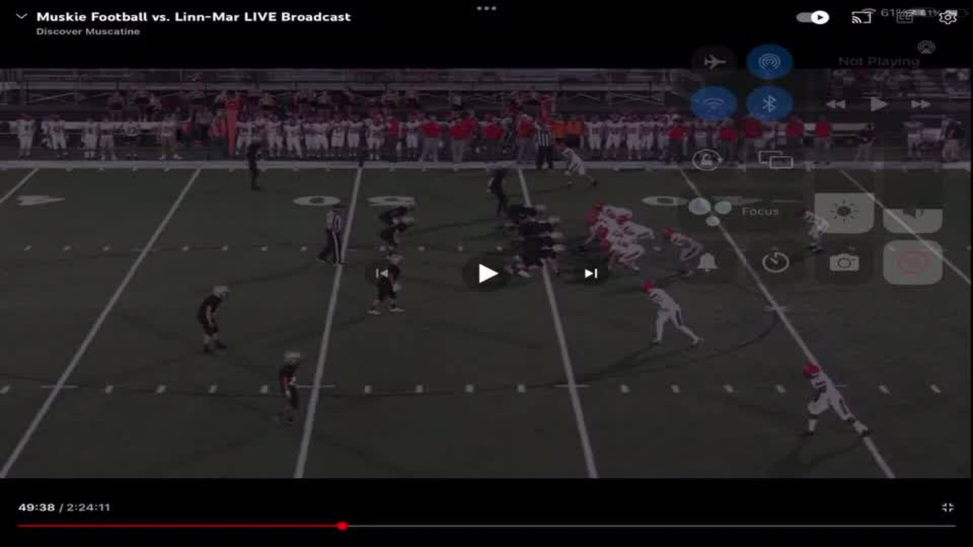 Linn-Mar first touchdown against Muscatine