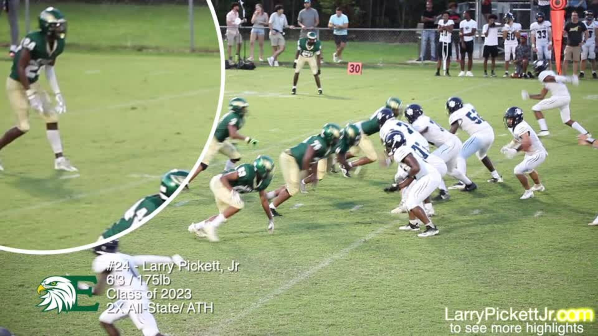 Larry Pickett Jr with another huge Interception and big plays against Millbrook High School