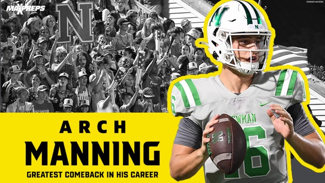 Highlights of Arch Manning and Newman's (New Orleans, LA) 54-52 win over Benton (Benton, LA).