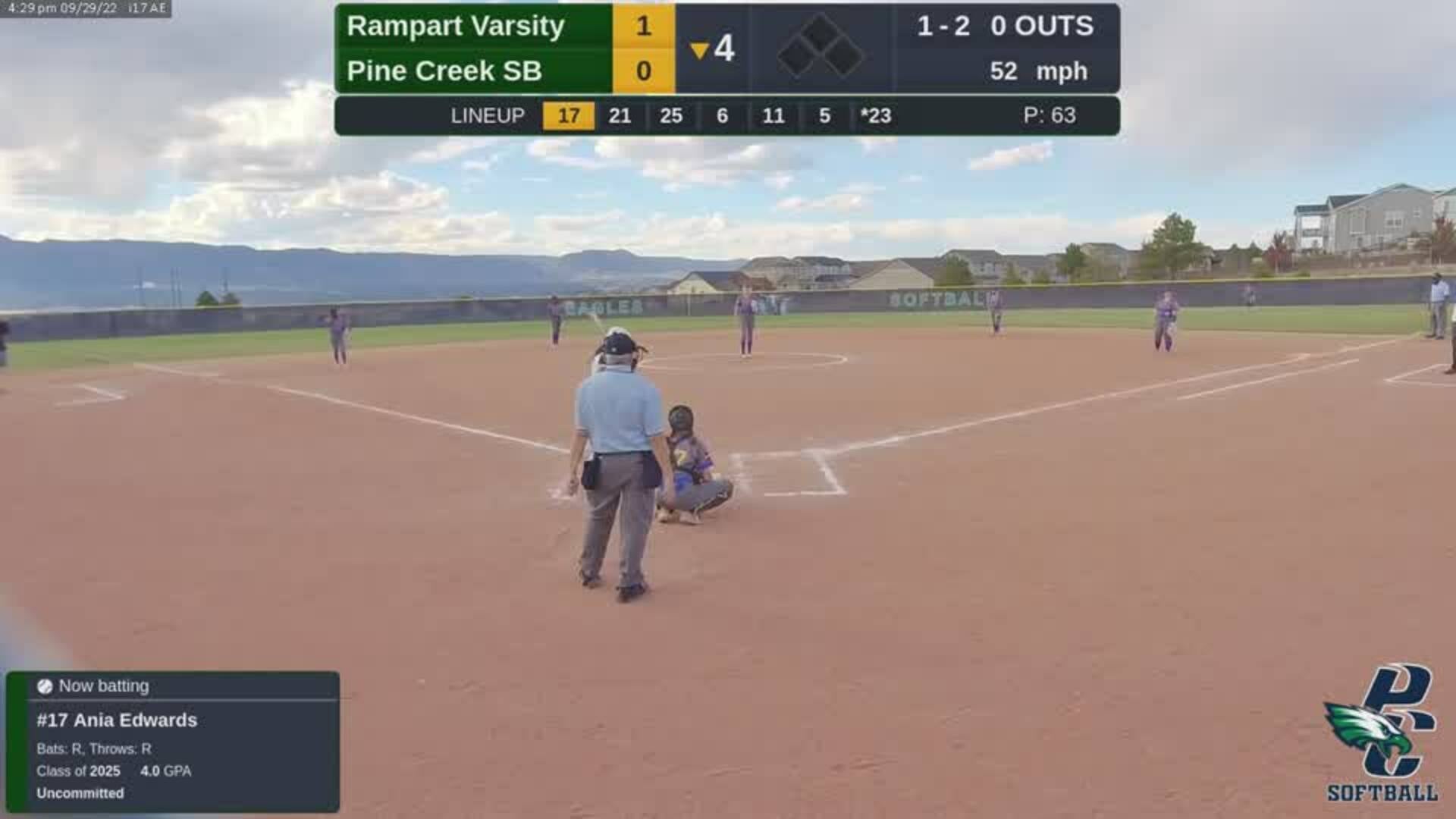 Ania Edwards HR vs Rampart