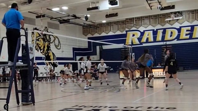 Mia Delahoussaye playing away at Rowland