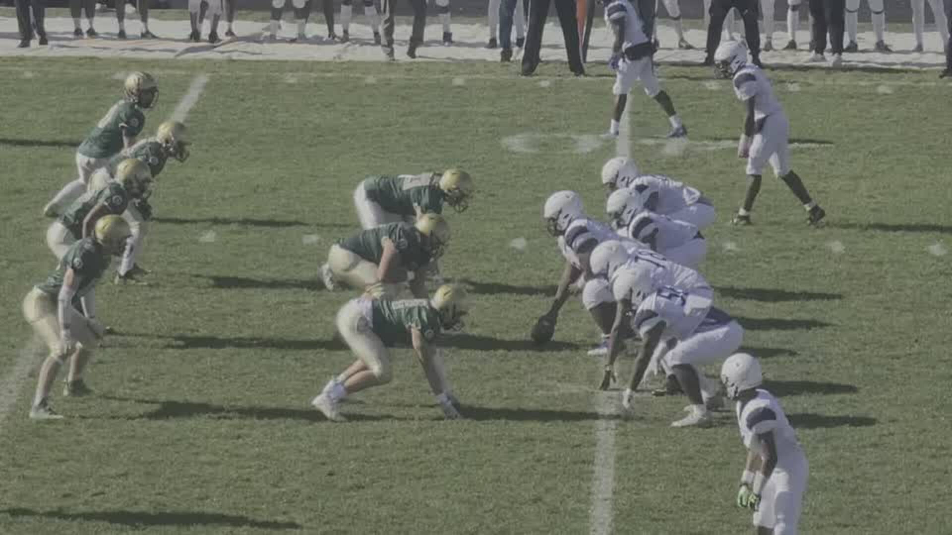 Boylan DL #59 Abe Alvarado gets Hillcrest ball carrier