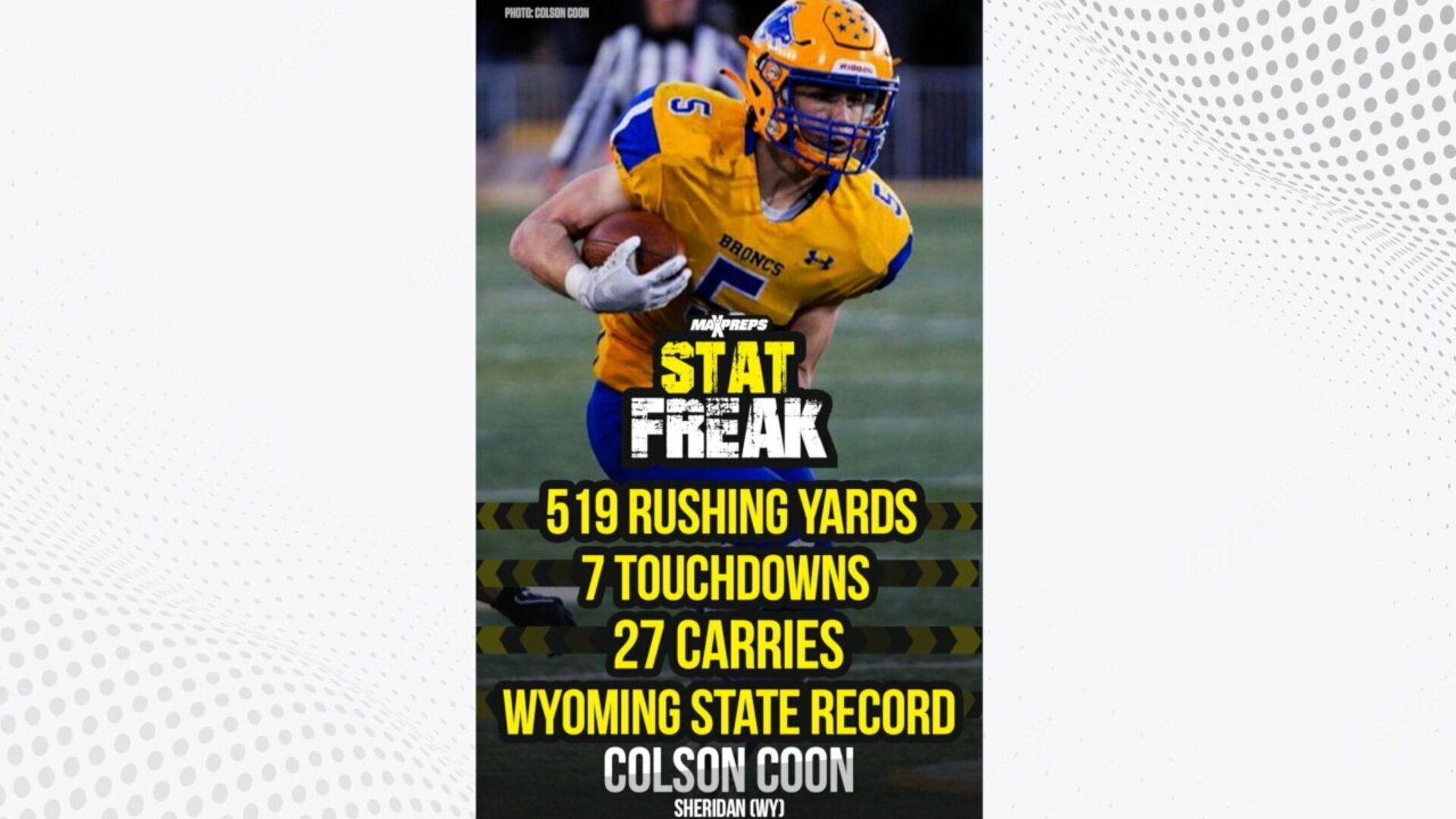 HIGHLIGHTS: Sheridan's Colson Coon breaks Wyoming state record rushing for 517 yards