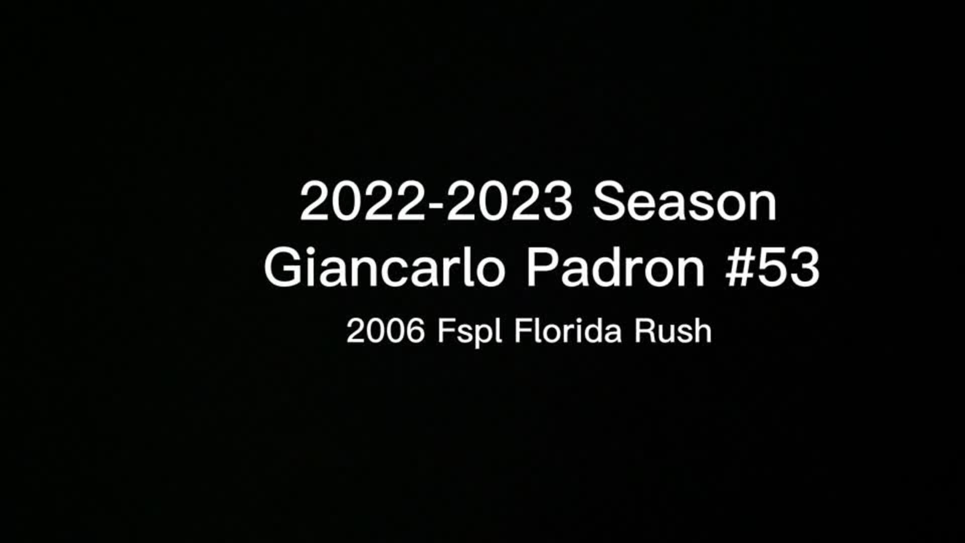 Giancarlo Padron 2022-2023 Season Highlights August-October