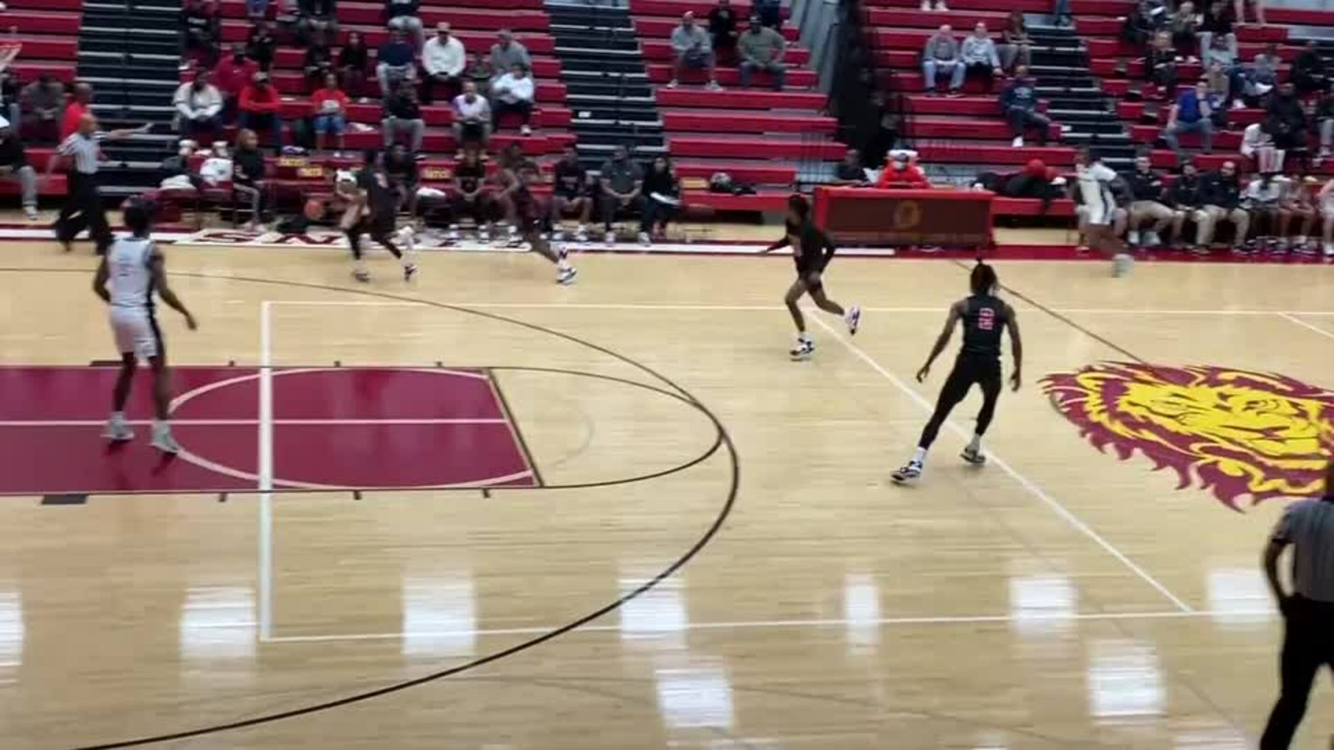 Caden Steward with the dunk