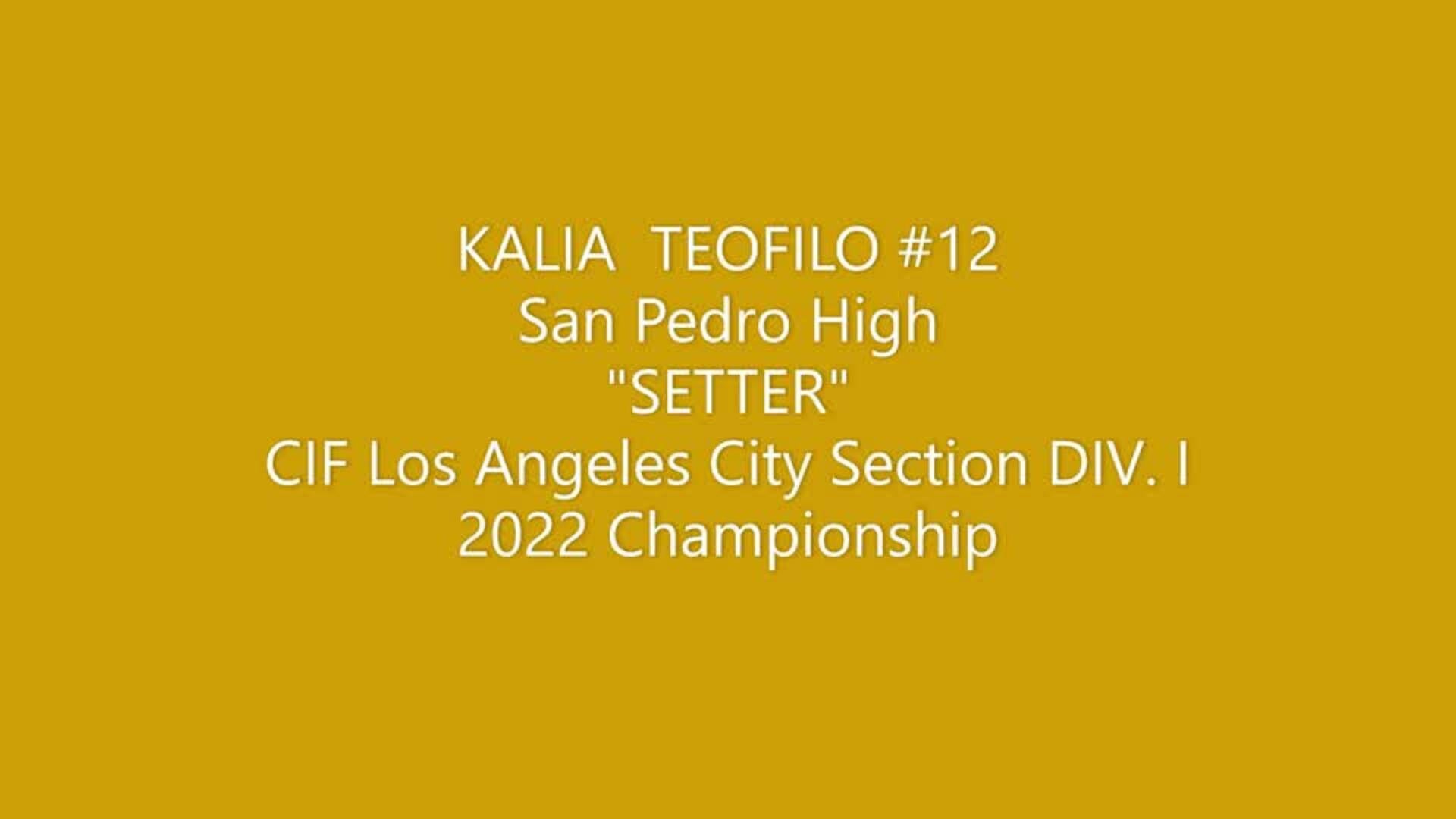 Kalia Teofilo #12 Highlight