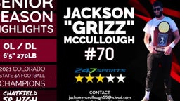 ☆☆☆ OL / DL Jackson "Grizz" McCullough Senior Season Highlights
