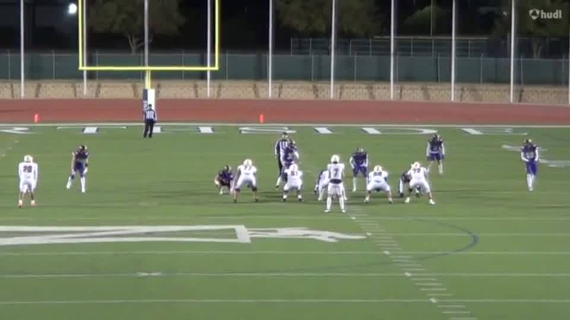 Gage Irish Linebacker Liberty Hill vs Mercedes