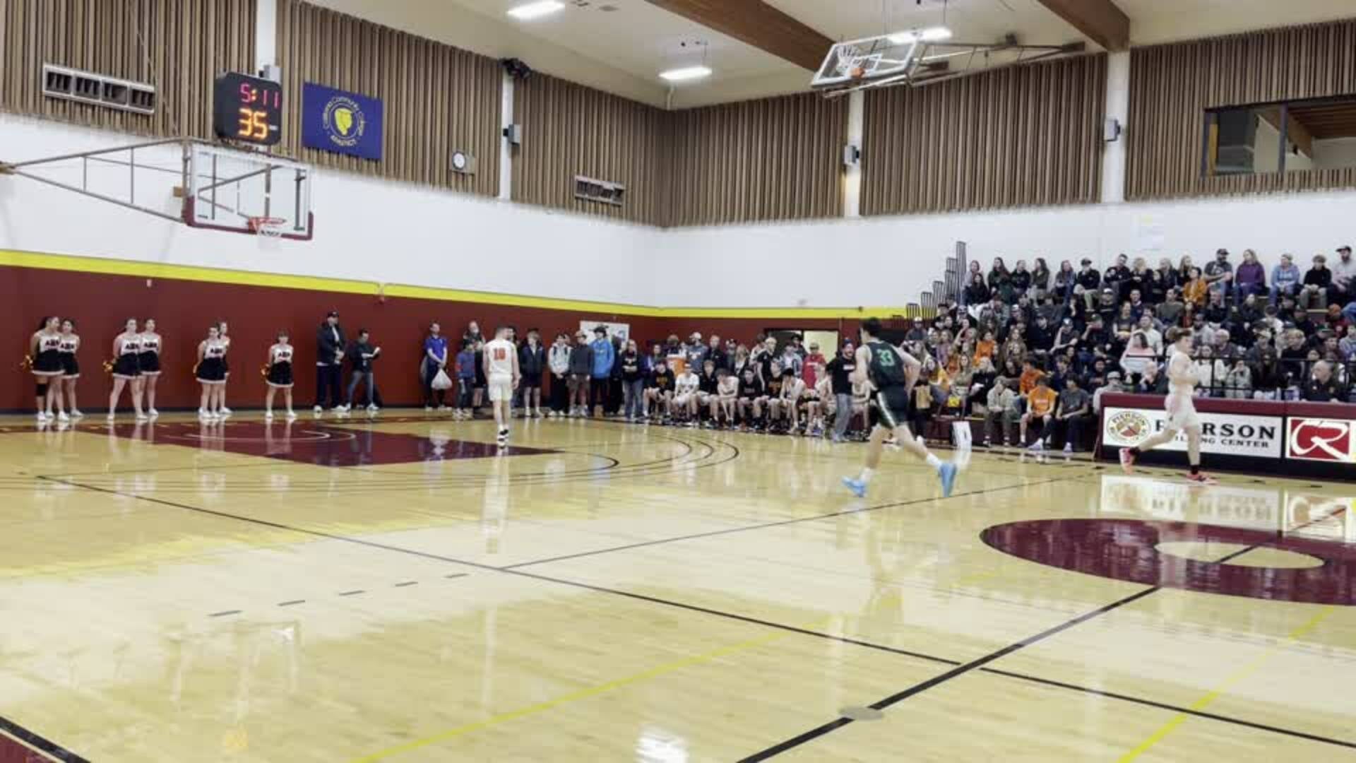 #25 Kalani Butor hits his 2nd 3 of the 1st quarter against St. Bernards