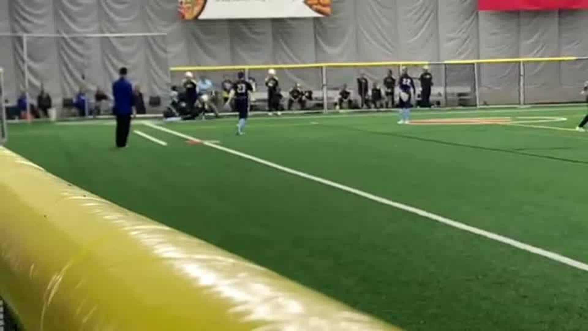 Alyssa Griffin gets the tag out at home