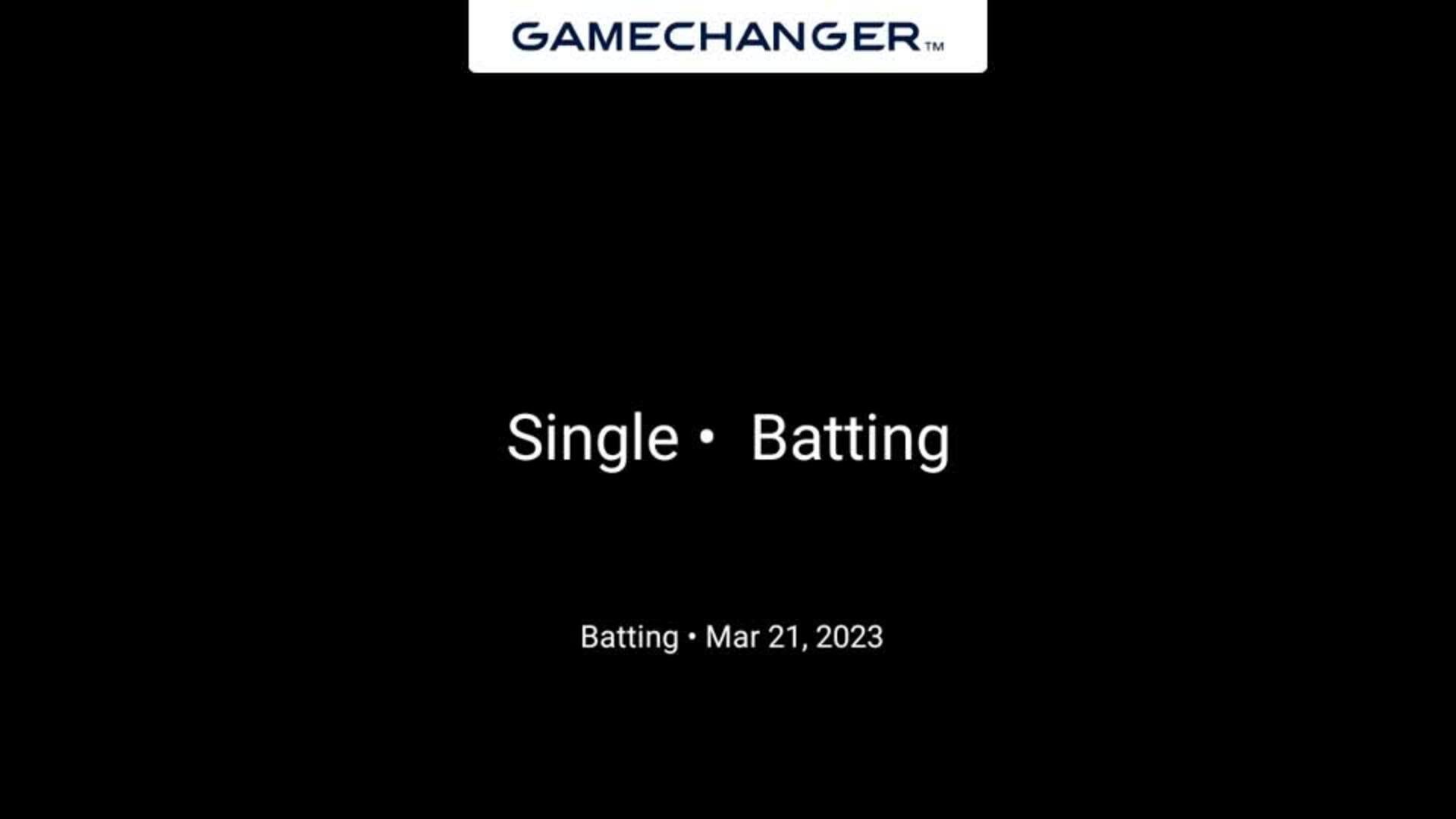 Base hit Up the middle