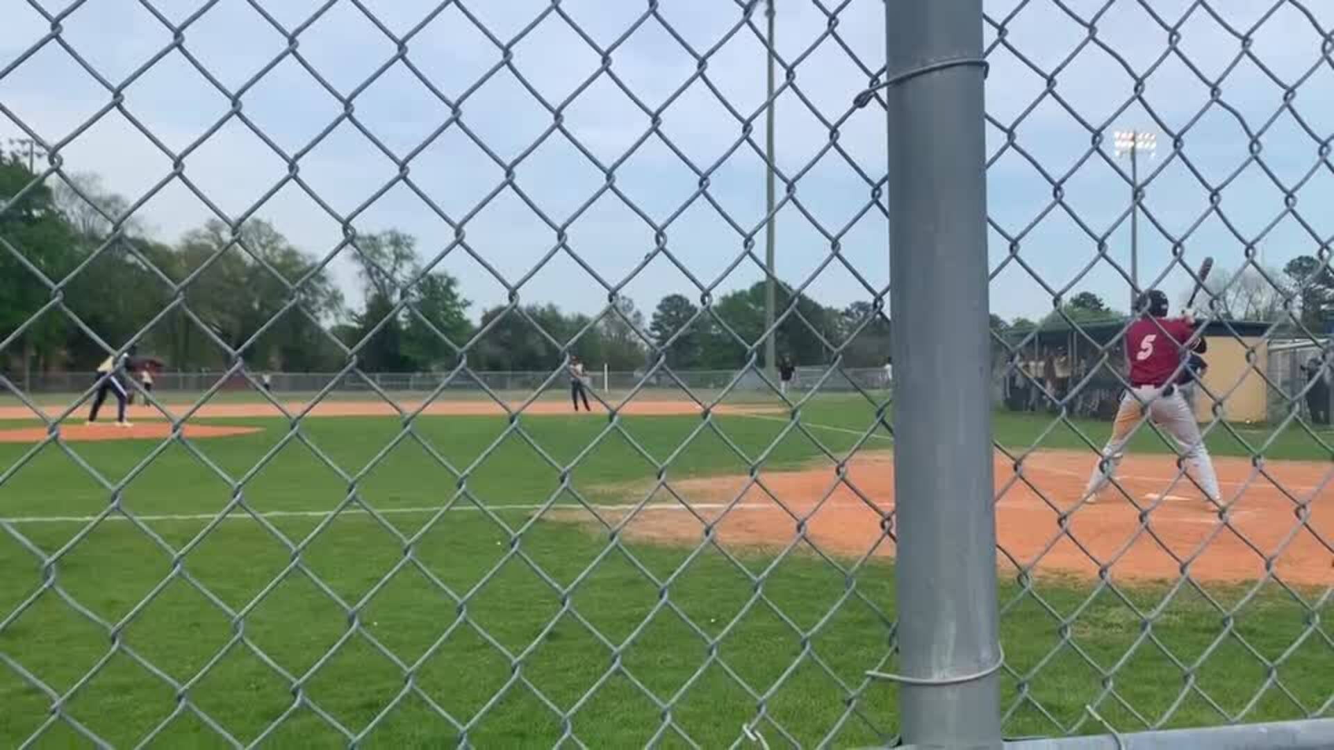 Junior Layton Babb Drills 2-Run Homer