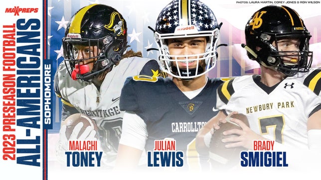 Last year's National Freshman of the Year Julian Lewis, California record breaker Brady Smigiel among selections.
