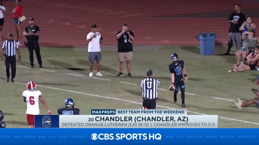 Zack Poff joins Tommy Tran on CBS HQ to discuss one of two new teams to join this week's MaxPreps Top 25 football rankings as Chandler (AZ) checks in at No. 20 after a 35-10 win over Orange Lutheran (Orange, CA).