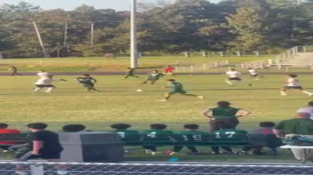 A play builds from the back, sophomore Rafael Romero finds sophomore Christopher Betancourt in the corner. Christopher plays the ball to senior Ricky Betancourt at the top of the 18 yard box for a well-placed goal in the bottom left corner.