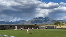 Header into the goal.
