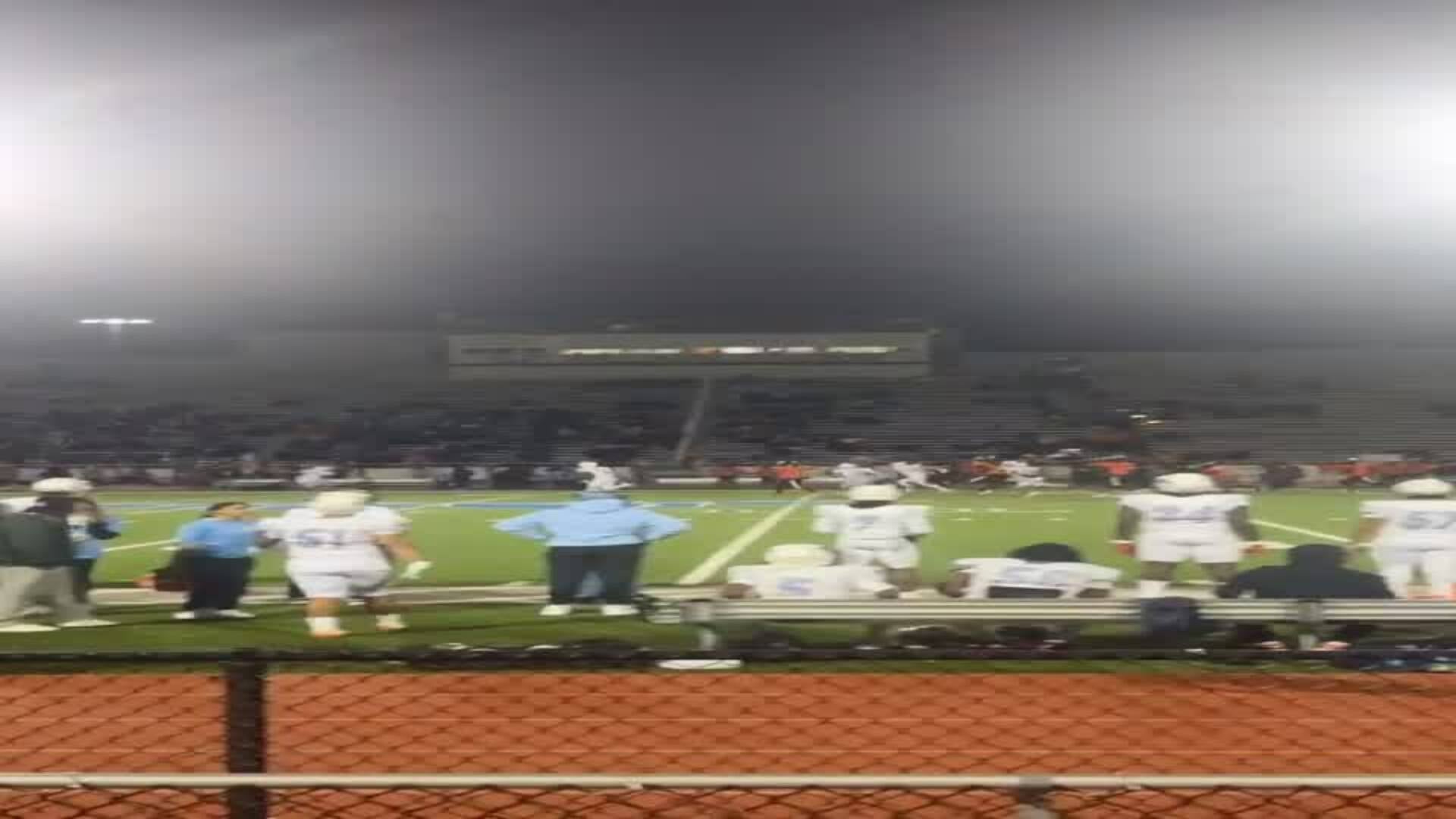 Tackle after kick off to booker